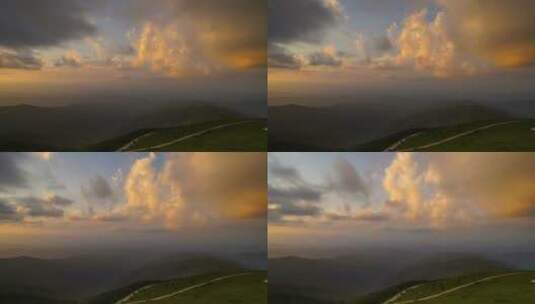 日落时流动的云层高清在线视频素材下载