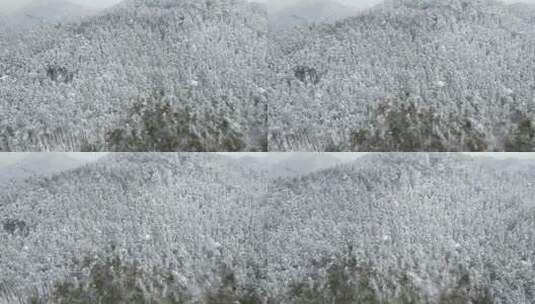 航拍 山川 森林 冬天 雪景高清在线视频素材下载