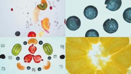 水果掉入水中，水果宣传片高清在线视频素材下载