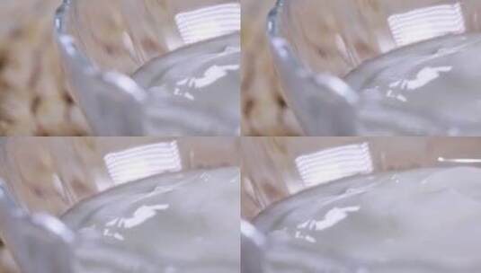 一碗浓稠酸奶高清在线视频素材下载