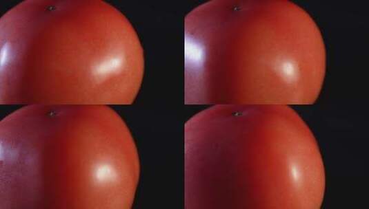 黑场整个番茄表皮高清在线视频素材下载