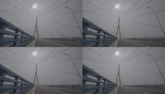桥梁施工建设新长江大桥刚刚落成LOG高清在线视频素材下载
