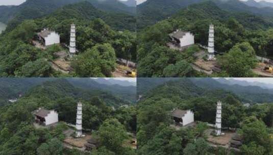 航拍浙江杭州桐庐山区自然风景高清在线视频素材下载