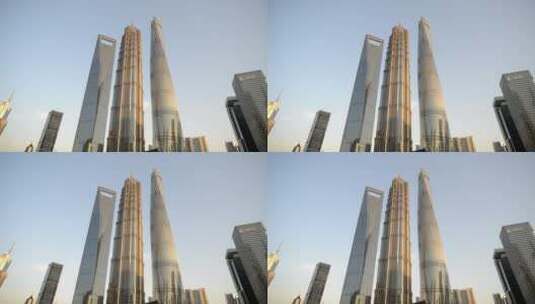上海地标建筑全景仰拍高清在线视频素材下载