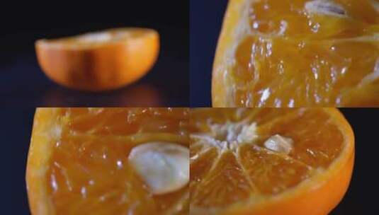 【镜头合集】橙子切开的橙汁高清在线视频素材下载