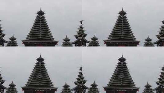 贵州侗族少数民族建筑高清在线视频素材下载