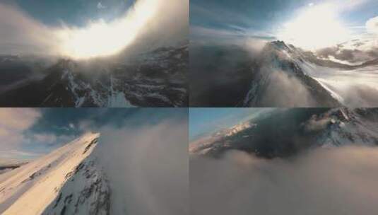 雪山高原航拍高清在线视频素材下载