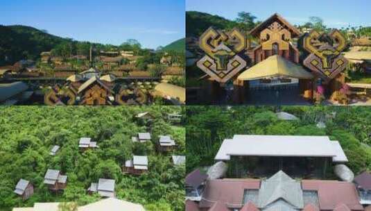 海南槟榔谷黎苗文化旅游区高清在线视频素材下载