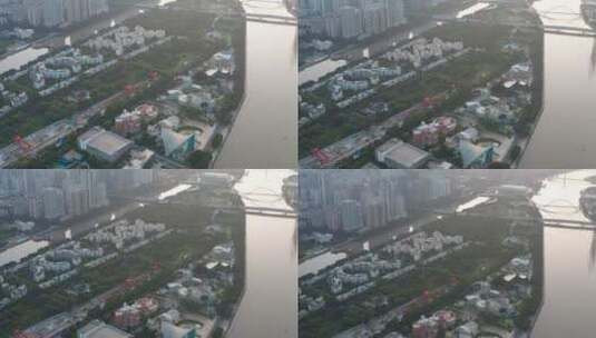 广州二沙岛日出城市风光高清在线视频素材下载
