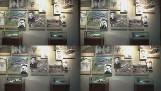 新四军博物馆的老照片高清在线视频素材下载