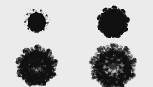 水中扩散的墨水高清在线视频素材下载