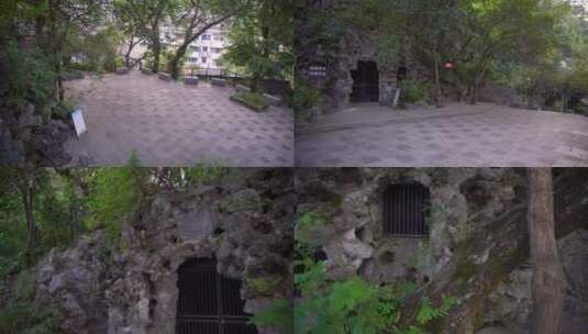 杭州吴山景区观音洞4K视频素材高清在线视频素材下载