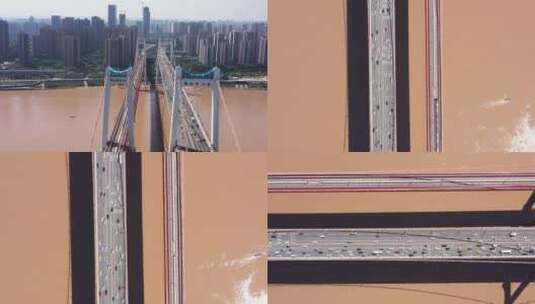 （新片场独家）重庆鹅公岩大桥航拍素材1高清在线视频素材下载