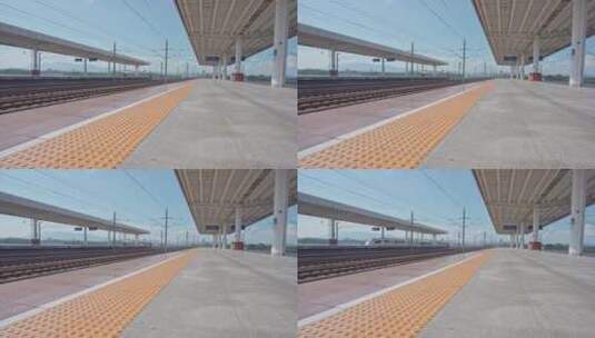 地面拍摄上饶高铁站台高清在线视频素材下载