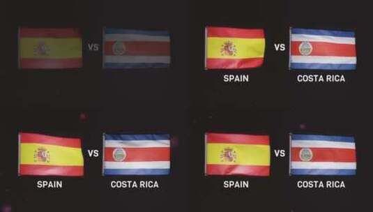 卡塔尔足球世界杯西班牙队对战哥斯达黎加队高清在线视频素材下载