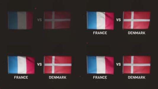 丹麦队对法国队的比赛高清在线视频素材下载
