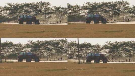 农用机械洒水高清在线视频素材下载
