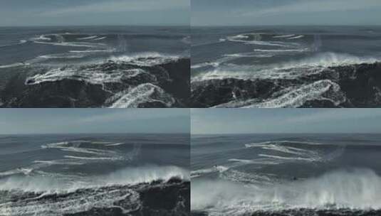 波涛汹涌的海面高清在线视频素材下载
