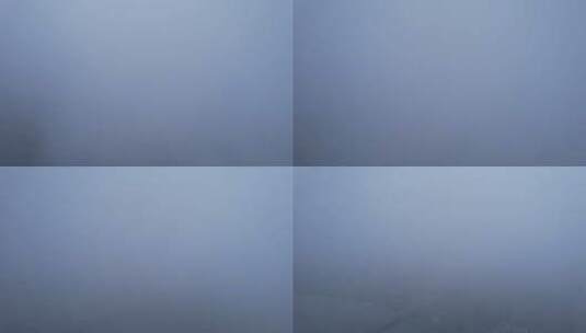 雾霾下降俯瞰城市建筑高楼建筑居民楼车流2高清在线视频素材下载
