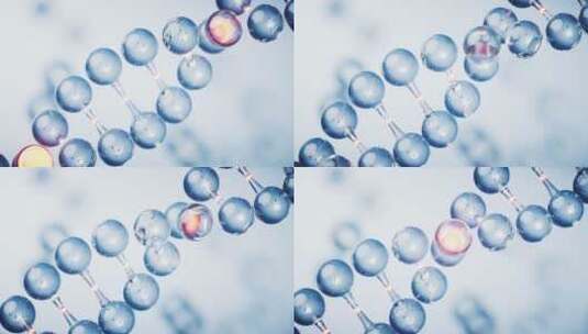 DNA与生物科技概念3D渲染高清在线视频素材下载
