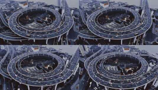 上海南浦大桥航拍空镜高清在线视频素材下载
