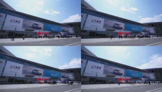 上海国家会展中心中国进博会青浦区虹桥枢纽高清在线视频素材下载