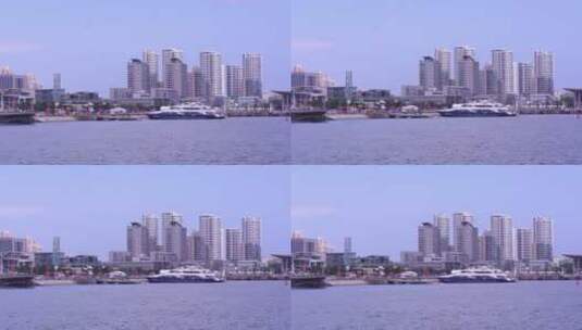 4K青岛海边轮船行驶02高清在线视频素材下载