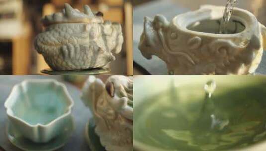 瓷器饮茶高清在线视频素材下载