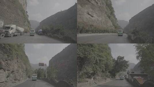 贵州茅台赤水河航拍风景山水旅游河谷山路高清在线视频素材下载
