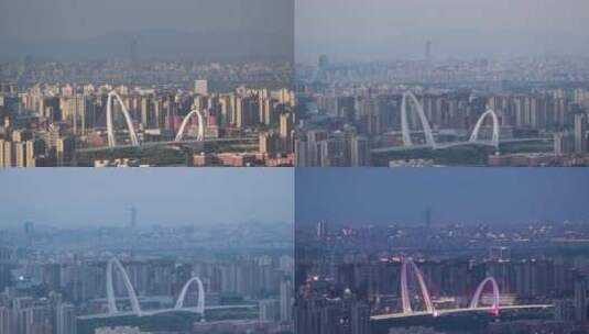 首钢大桥 1-Z9 Shougang Bridge Sunset高清在线视频素材下载