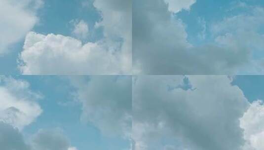 晴朗天空蓝天白云延时摄影高清在线视频素材下载