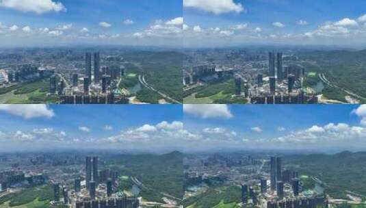 深圳星河双子塔宣传片大气航拍高清在线视频素材下载