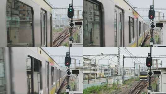 4K日本铁路运输信号灯高清在线视频素材下载