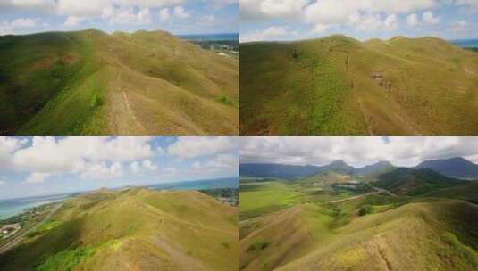 FPV无人机航拍海边城市海岛森林高山公路云高清在线视频素材下载