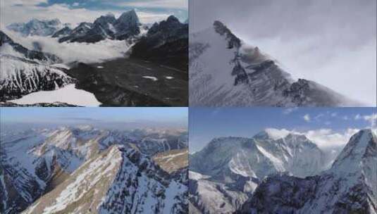 壮阔大气雪山山峰美景风光视频素材高清在线视频素材下载