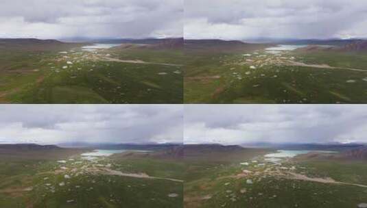 青藏高原唐古拉山雪山风光航拍高清在线视频素材下载
