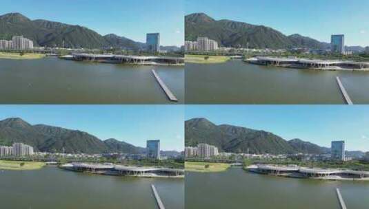 航拍温州瓯海区城市建设高清在线视频素材下载