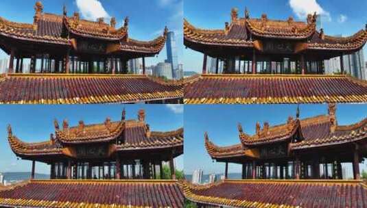 湖南长沙天心阁城楼城墙古建筑高清在线视频素材下载
