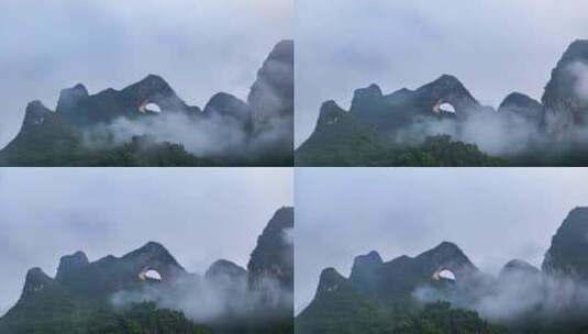 桂林阳朔月亮山景区延时高清在线视频素材下载