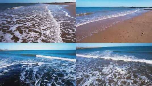 海边海浪浪花高清在线视频素材下载