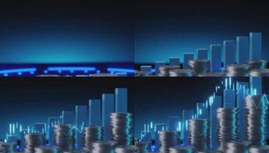 金融数据增长动画高清在线视频素材下载