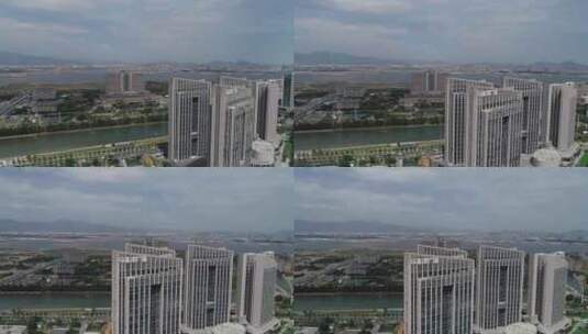 福建省厦门市海沧区马銮湾生活广场航拍高清在线视频素材下载