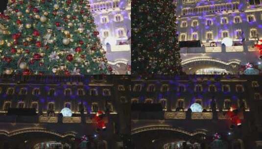 珠海励骏庞都广场圣诞节日氛围高清在线视频素材下载