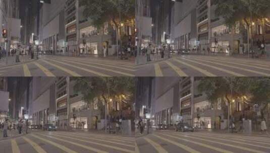 香港屯门站马路街景夜景高清在线视频素材下载