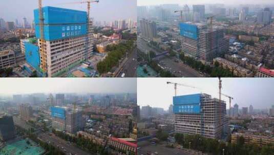 4K  济南市妇幼保健院新院区)建设中高清在线视频素材下载
