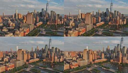 纽约市的鸟瞰图高清在线视频素材下载