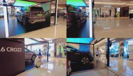 商场的新能源汽车专卖店高清在线视频素材下载