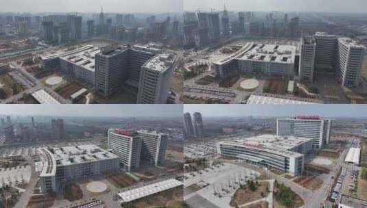 河北省邢台市人民医院航拍高清在线视频素材下载