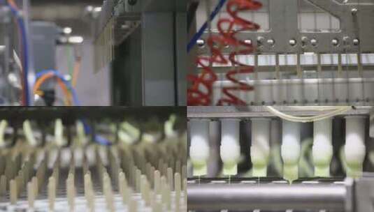 冰激淋工厂冰激淋生产线高清在线视频素材下载