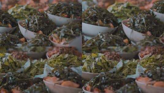 农村美食蒸菜展示高清在线视频素材下载